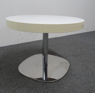additional images for 600dia mm White Glossy Coffee Table