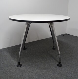 additional images for 1000dia mm Circular Table with White Top & Black Edging