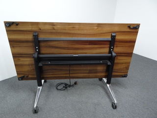 additional images for Flip Top Table with Electrics Walnut Top 1600w mm
