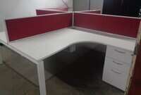 additional images for 1600w mm Bank of 4 White Corner Desks