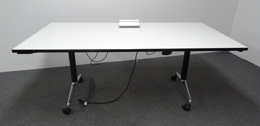 1800w mm Flip Top Table White Top
