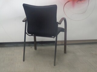 Verco Black  Dark Walnut Meeting Chair