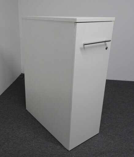 1100h mm White Wooden Pullout Cupboard