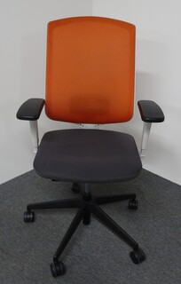 additional images for Senator Mesh Back Chair in Burnt Orange & Grey