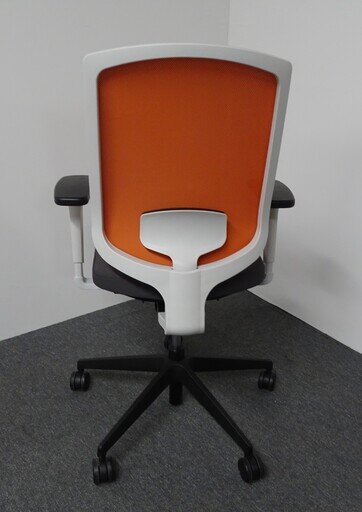 Senator Mesh Back Chair in Burnt Orange amp Grey