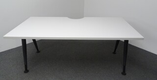 additional images for 1600w mm Senator Freestanding Desk White Top & Graphite Legs