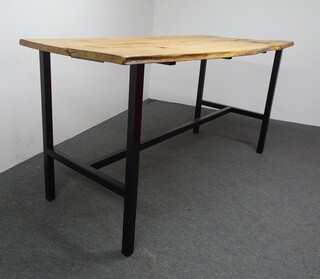 additional images for 2200w mm Poseur Table with Rustic Oak Top