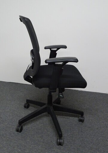 Black Operator Chair with Grey Flecked Mesh Back