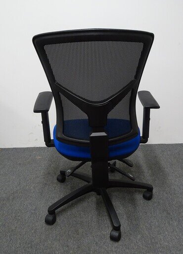 Operator Chair with Royal Blue Seat amp Black Mesh Back
