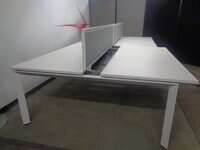 additional images for 1600w mm White Bench Desks with Sliding Tops