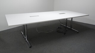 additional images for 2950w mm White Meeting Table with Electrics