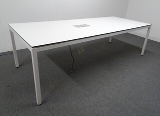 additional images for 2400w mm Meeting Table with White Top & Black Edging