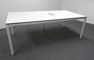 additional images for 2000w mm Meeting Table with White Top & Black Edging