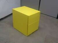 additional images for 3 Drawer Metal Pedestal in Yellow