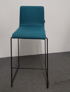 additional images for Narbutas Bar Stool in Turquoise Fabric
