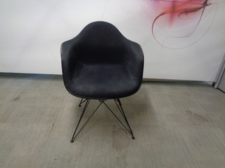 additional images for Vitra Eames DAR Armchair in Deep Black