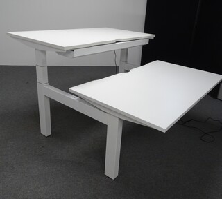 additional images for 1400w mm White Electric Back to Back Desks