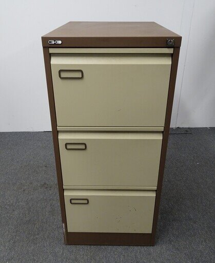 3 Drawer Filing Cabinet in Coffee amp Cream