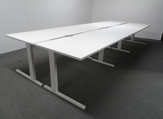 additional images for 1400w mm Techo White Bench Desks