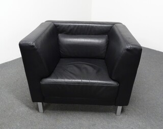 additional images for Black Faux Leather Chair