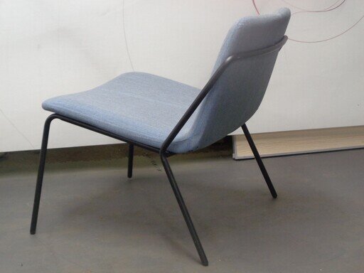 Blue Fabric Lounge Chair
