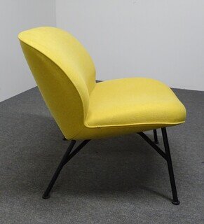 Upholstered Armchair in Yellow