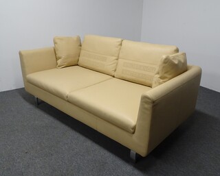 additional images for Walter Knoll Cream Leather Sofa