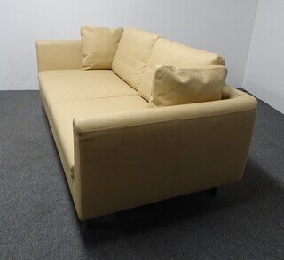 Walter Knoll Cream Leather Sofa