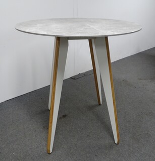 additional images for 950dia mm Sven Poseur Table in Concrete Effect Grey