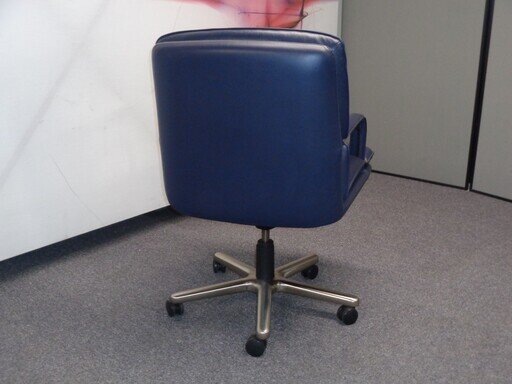 Vintage Geiger Brickel MD5180 Chair in Blue Leather