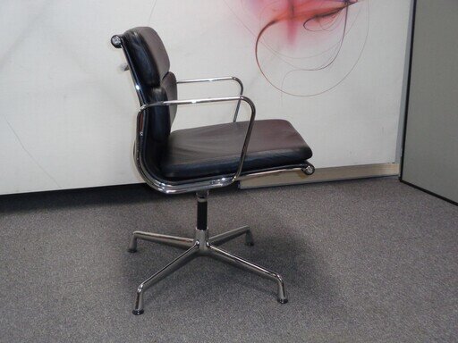 Vitra Eames Medium-High Back Soft Pad Meeting Chair EA 208
