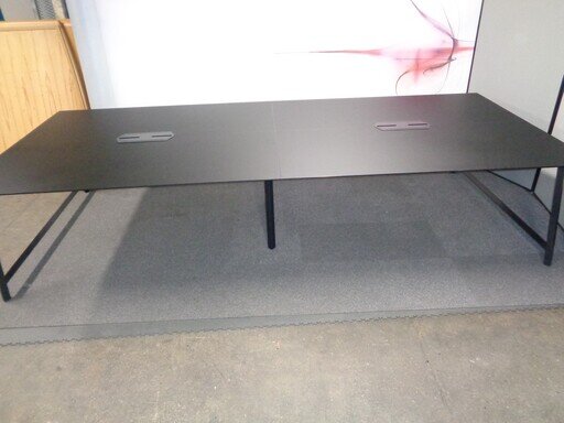 3600w mm Black Boardroom Table