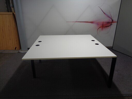 1600w mm White Top Bench Desks