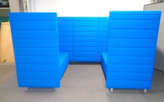 additional images for High Back 4 Seater Booth in Royal Blue