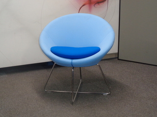 additional images for Allermuir Conic Tub Chair in Two Tone Blue