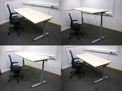 additional images for 1800x800mm maple electrically height adjustable desks (CE)