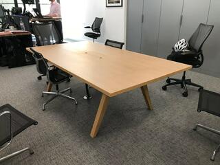 2300x1200mm solid oak boardroom table