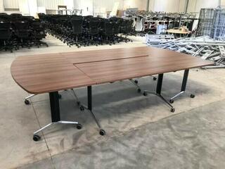 3000x1600 modular walnut tilt top tables