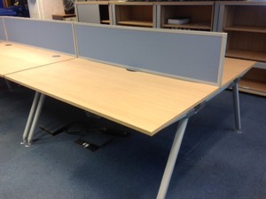 additional images for Oak Senator Core banks of 4 person desks (CE) price per user: 