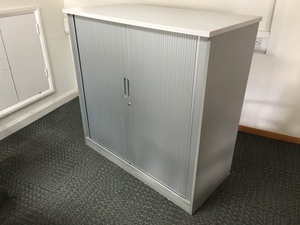 additional images for 1200mm high silver grey Senator tambour cupboards