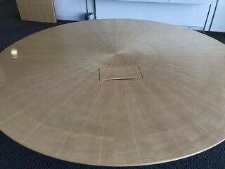 2000mm diameter Luke Hughes maple veneer table