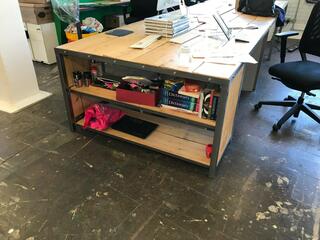 Bespoke designer bench desks per person 