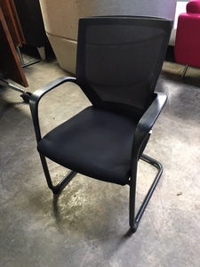 additional images for Techo Sidiz T50 black mesh back cantilever meeting chair