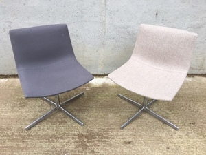 additional images for Arper Catifa 53 swivel chairs in matching fabric