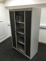 additional images for Grey 1650mm high Flexiform tambour cupboards