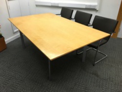 additional images for 2000 x 1200mm Ripple Sycamore veneer boardroom table (CE)