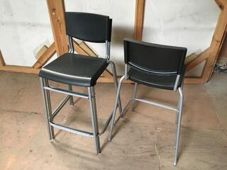 Black Ikea STIG bar stools