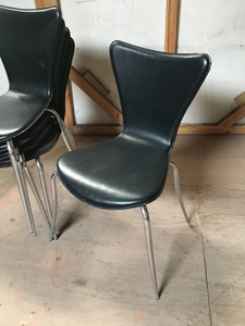 additional images for Black vinyl stacking shell chair