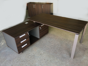 additional images for Wenge L shape executive desk suite