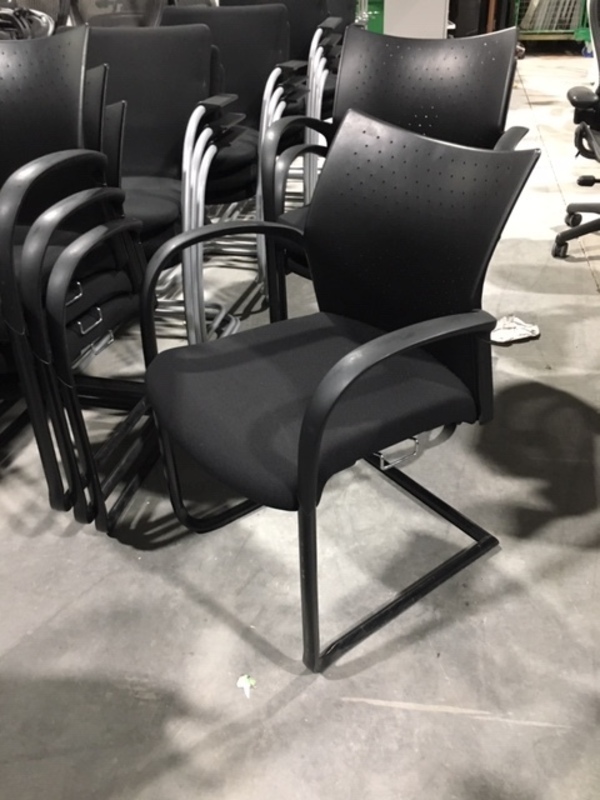 additional images for Senator Trillipse black fabric stacking chair